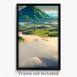 Pixel Art Poster - Colossal Peninsula (8 Bit Psychedelic Video Game Print)