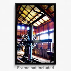 Pixel Art Poster - Admirable Sawmill (8 Bit Psychedelic Trippy Video Game Print)