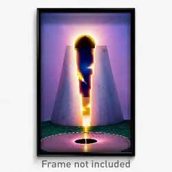 Pixel Art Poster - Blissful Bolt Hole (8 Bit Psychedelic Video Game Print)