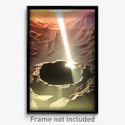 Pixel Art Poster - Anime Like Crater (8 Bit Psychedelic Trippy Video Game Print)
