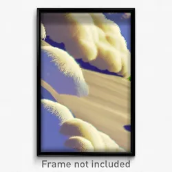 Pixel Art Poster - Fluffy Peninsula (8 Bit Psychedelic Trippy Video Game Print)