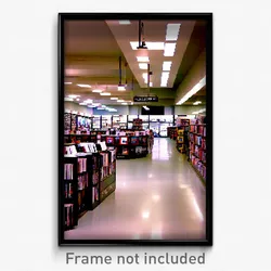 Pixel Art Poster - Complex Book Store (8 Bit Psychedelic Video Game Print)