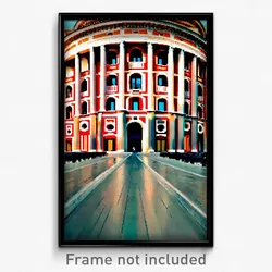 Pixel Art Poster - Oval Italian Architecture (8 Bit Video Game Print)