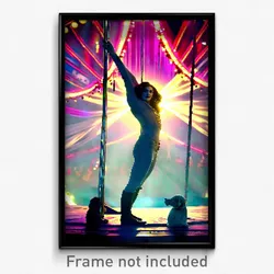 Pixel Art Poster - Outrageous Circus (8 Bit Psychedelic Trippy Video Game Print)