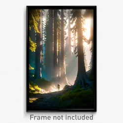 Pixel Art Poster - Novel Wilderness (8 Bit Psychedelic Trippy Video Game Print)