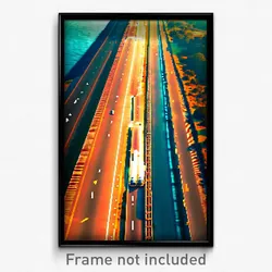 Pixel Art Poster - Vibrating Highway (8 Bit Psychedelic Trippy Video Game Print)