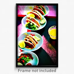 Pixel Art Poster - Unique Tacos (8 Bit Psychedelic Trippy Video Game Print)