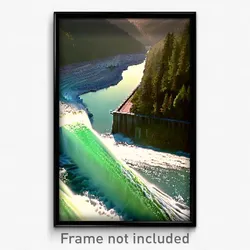 Pixel Art Poster - Slimy Reservoir (8 Bit Psychedelic Trippy Video Game Print)