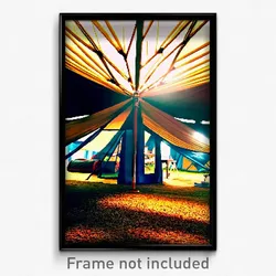 Pixel Art Poster - Neat Tent (8 Bit Psychedelic Trippy Weird Video Game Print)
