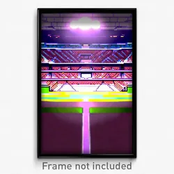 Pixel Art Poster - Superficial Stadium (8 Bit Psychedelic Video Game Print)