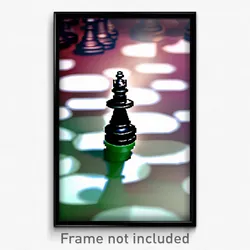Pixel Art Poster - Pristine Chess Piece (8 Bit Psychedelic Video Game Print)