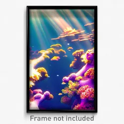 Pixel Art Poster - Measly Reef (8 Bit Psychedelic Trippy Weird Video Game Print)