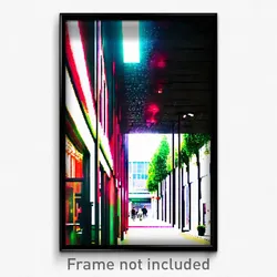 Pixel Art Poster - Urban College (8 Bit Psychedelic Trippy Video Game Print)