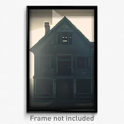 Pixel Art Poster - Shadowy Counting House (8 Bit Psychedelic Video Game Print)