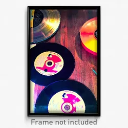 Pixel Art Poster - Giant Vinyl Record (8 Bit Psychedelic Video Game Print)