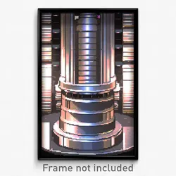Pixel Art Poster - Metallic Repository (8 Bit Psychedelic Video Game Print)