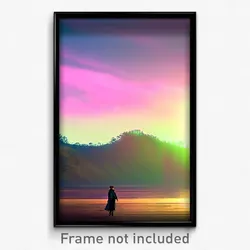 Pixel Art Poster - Noteworthy Vista (8 Bit Psychedelic Trippy Video Game Print)