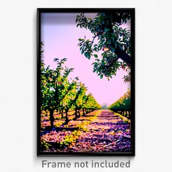 Pixel Art Poster - Rural Orchard (8 Bit Psychedelic Trippy Video Game Print)