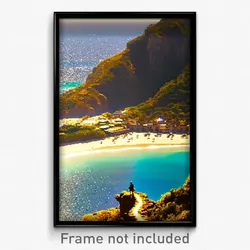 Pixel Art Poster - Spectacular Shore (8 Bit Psychedelic Trippy Video Game Print)