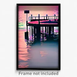 Pixel Art Poster - Different Pier (8 Bit Psychedelic Trippy Video Game Print)