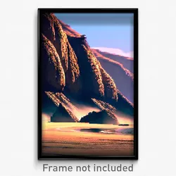 Pixel Art Poster - Drab Bluff (8 Bit Psychedelic Trippy Weird Video Game Print)