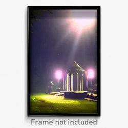 Pixel Art Poster - Nocturnal Demesne (8 Bit Psychedelic Trippy Video Game Print)