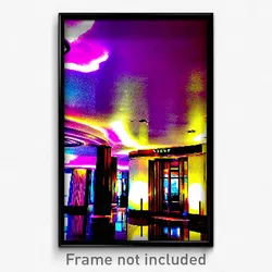 Pixel Art Poster - Velvety Hotel Lobby (8 Bit Psychedelic Video Game Print)