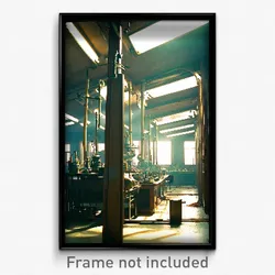 Pixel Art Poster - Rundown Laboratory (8 Bit Psychedelic Video Game Print)