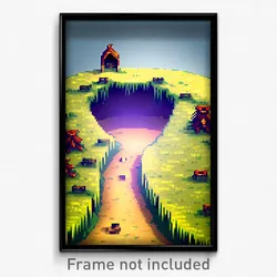 Pixel Art Poster - Normal Burrow (8 Bit Psychedelic Trippy Video Game Print)
