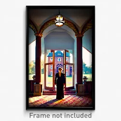 Pixel Art Poster - Humble Manor (8 Bit Psychedelic Trippy Video Game Print)