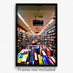 Pixel Art Poster - Bold Book Store (8 Bit Psychedelic Trippy Video Game Print)