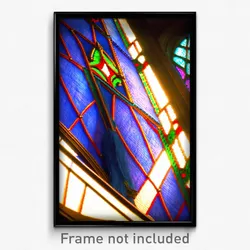 Pixel Art Poster - Stained Glass (8 Bit Psychedelic Trippy Video Game Print)