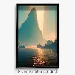 Pixel Art Poster - Uneven Isthmus (8 Bit Psychedelic Trippy Video Game Print)