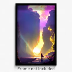 Pixel Art Poster - Velvety Chasm (8 Bit Psychedelic Trippy Video Game Print)