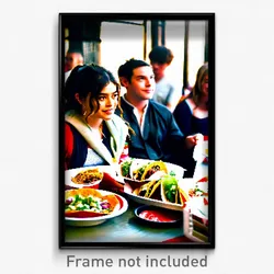Pixel Art Poster - Candid Tacos (8 Bit Psychedelic Trippy Video Game Print)