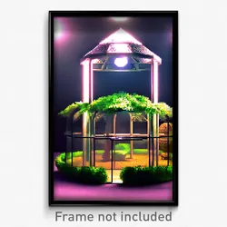 Pixel Art Poster - Classic Terrarium (8 Bit Psychedelic Trippy Video Game Print)