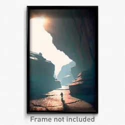 Pixel Art Poster - Made Up Canyon (8 Bit Psychedelic Trippy Video Game Print)