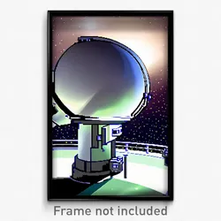 Pixel Art Poster - Busy Observatory (8 Bit Psychedelic Trippy Video Game Print)