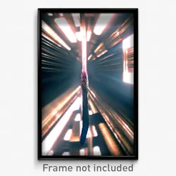 Pixel Art Poster - Dizzying Shaft (8 Bit Psychedelic Trippy Video Game Print)