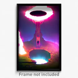Pixel Art Poster - Villainous Hole (8 Bit Psychedelic Trippy Video Game Print)