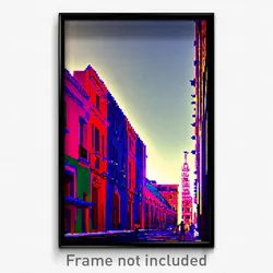 Pixel Art Poster - Stained Mexico City (8 Bit Psychedelic Video Game Print)