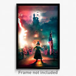Pixel Art Poster - Haunted Fourth Of July (8 Bit Psychedelic Video Game Print)