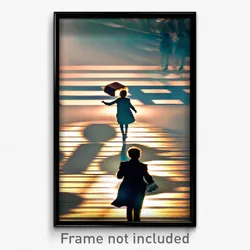 Pixel Art Poster - Admirable Crossing (8 Bit Psychedelic Video Game Print)