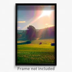 Pixel Art Poster - Flamboyant Pasture (8 Bit Psychedelic Video Game Print)