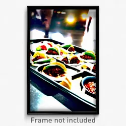 Pixel Art Poster - Average Tacos (8 Bit Psychedelic Trippy Video Game Print)
