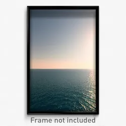 Pixel Art Poster - Empty Ocean (8 Bit Psychedelic Trippy Weird Video Game Print)