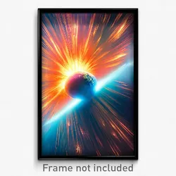 Pixel Art Poster - Magnificent Neutron (8 Bit Psychedelic Video Game Print)