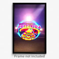 Pixel Art Poster - Pretty Tostada (8 Bit Psychedelic Trippy Video Game Print)