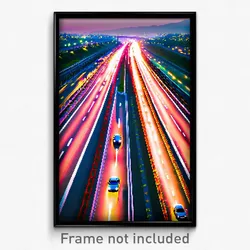 Pixel Art Poster - Fancy Highway (8 Bit Psychedelic Trippy Video Game Print)