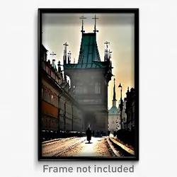 Pixel Art Poster - Bleak Prague (8 Bit Psychedelic Trippy Video Game Print)